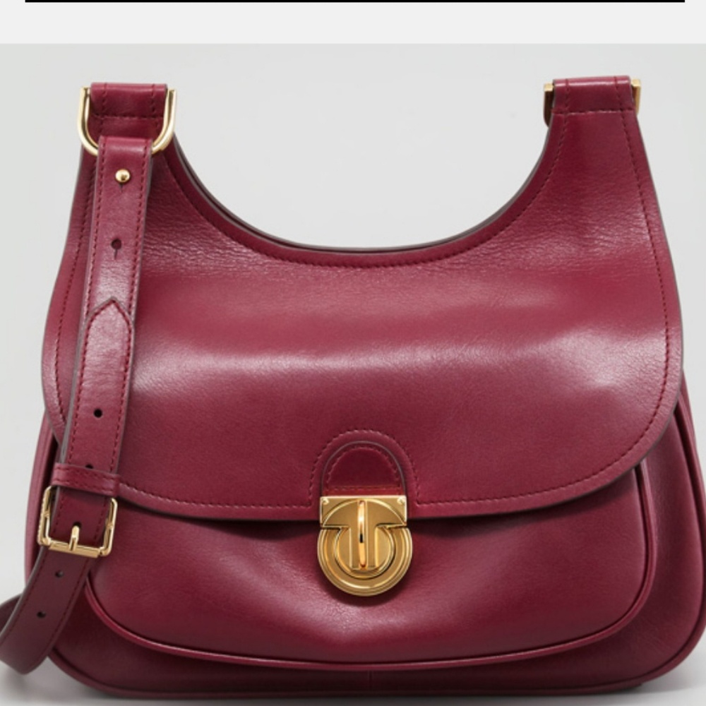 Tory Burch Medium Saddalrina Saddle Bag- Plum